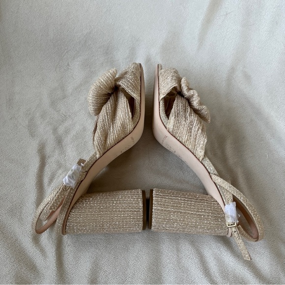 Loeffler Randall Camellia Sandals in Cream Sparkle Size 9.5 NWOT - Picture 6 of 8